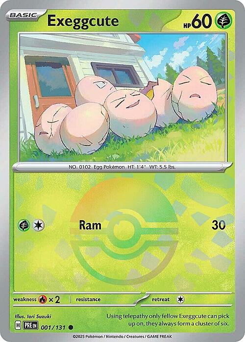 Prismatic Evolutions Exeggcute #001/131 Pokéball